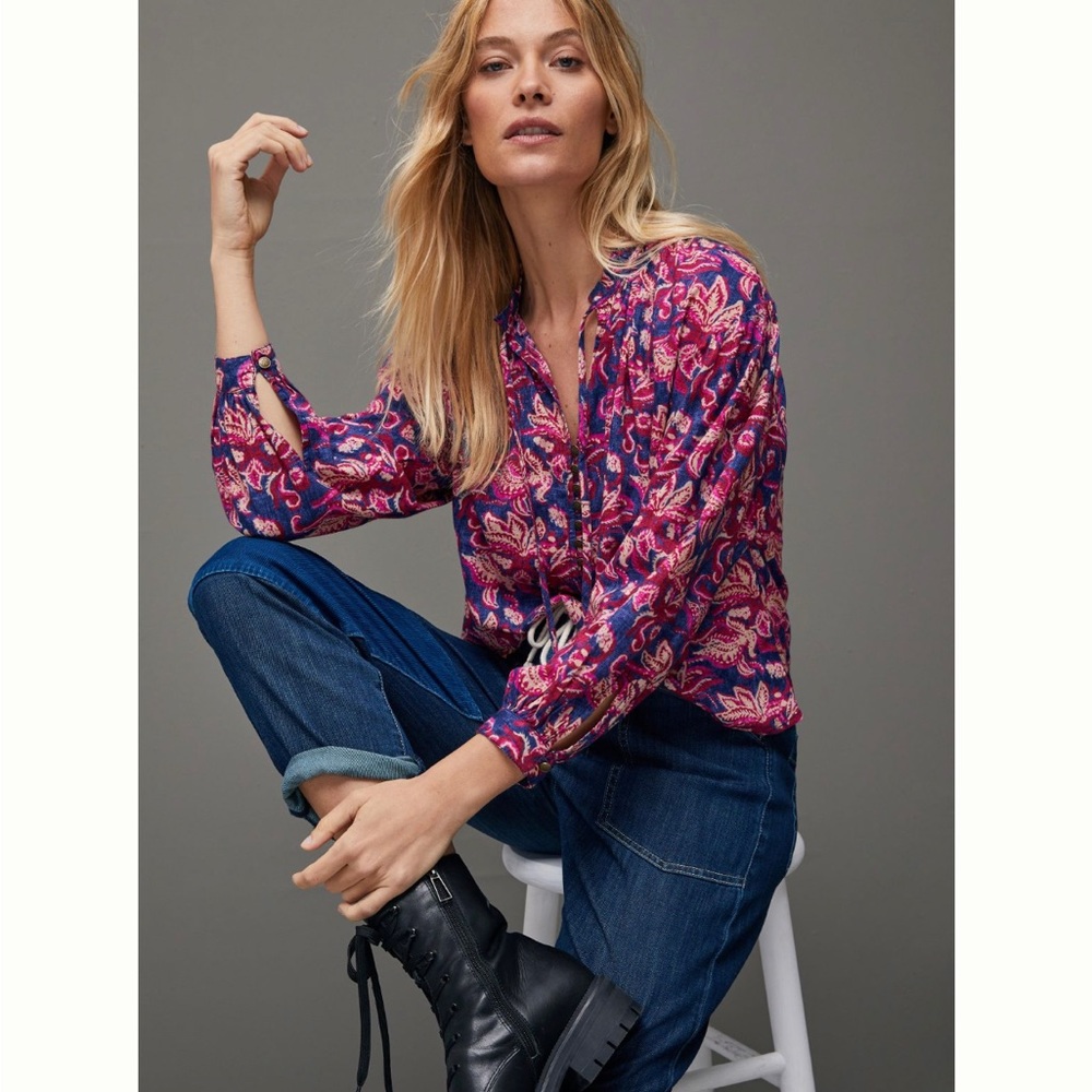 Pilcro Lucille Peasant Blouse